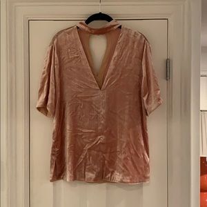 ALC Light Pink Velvet Top